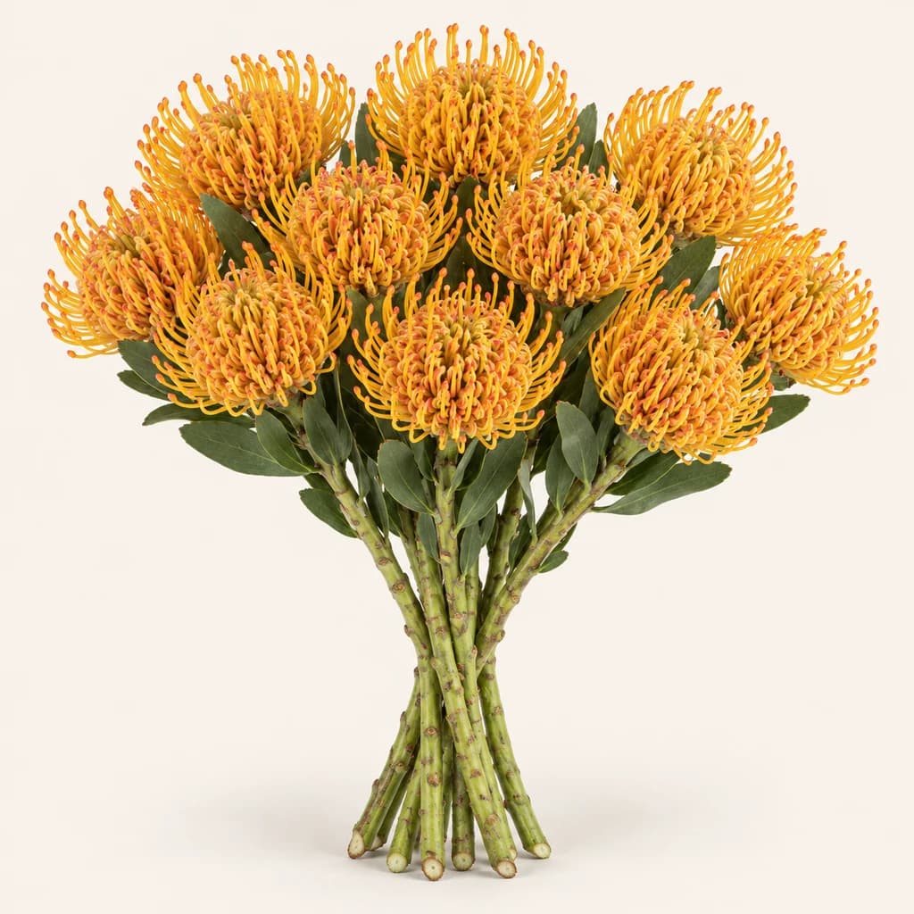 Bouquet de Leucospermum Ayoba Peach pêche