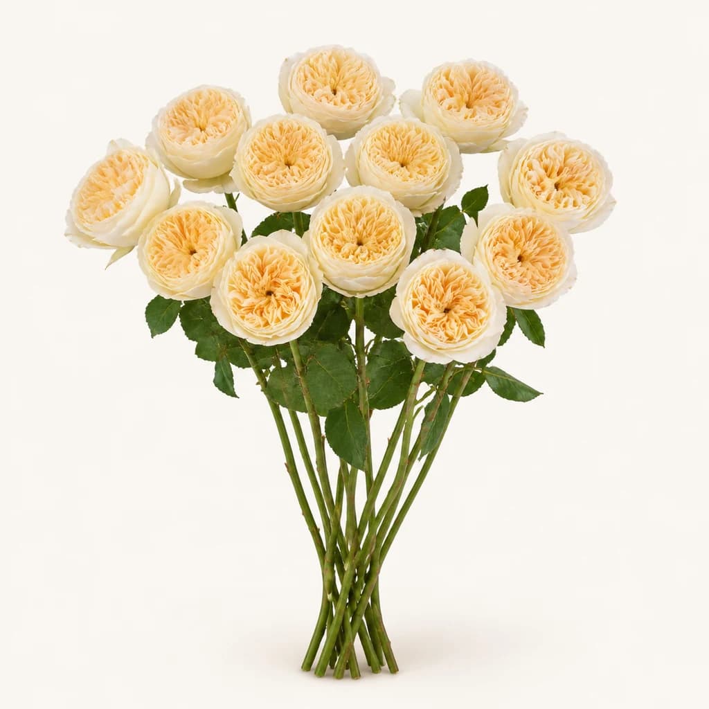 Bouquet de Roses de Jardin Crème Antonia Gardens (Rosa)