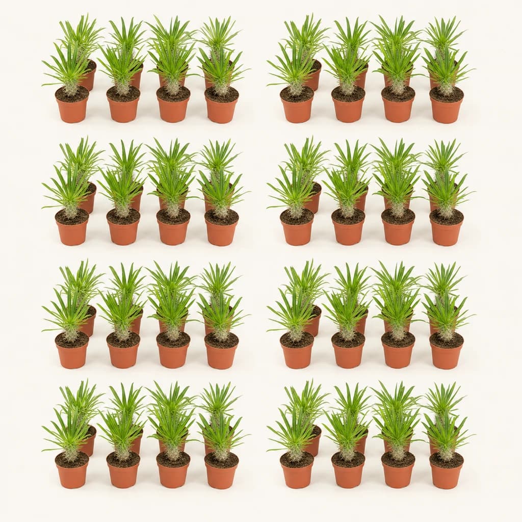 8 Pachypodium lamerei, Madagaskarreko palmondoa, 15 cm
