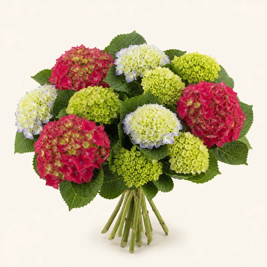 Lot de Hortènsies Multicolor Vives de 40 cm