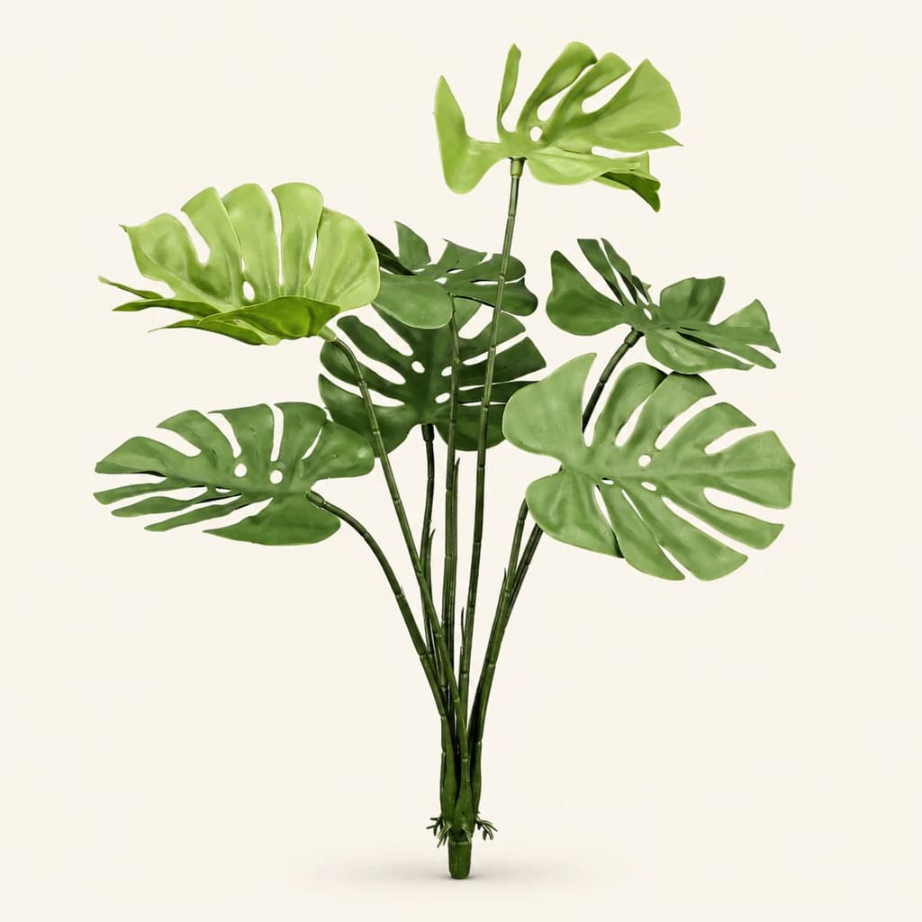 Monstera deliciosa (costilla de Adán) artificial UV ignífuga 56 cm