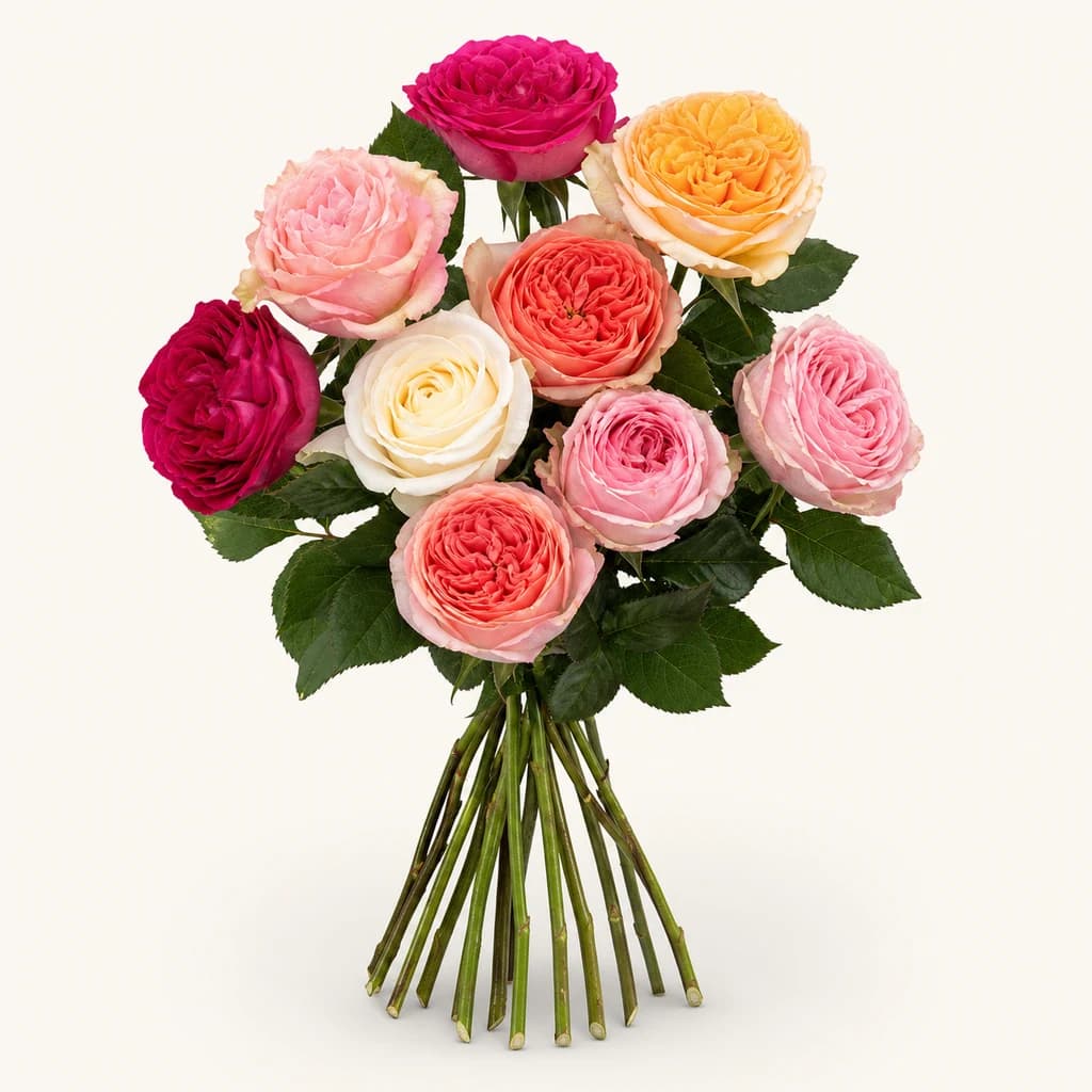 10 Rainbow lorategiko arrosa koloretsu (Rosa)
