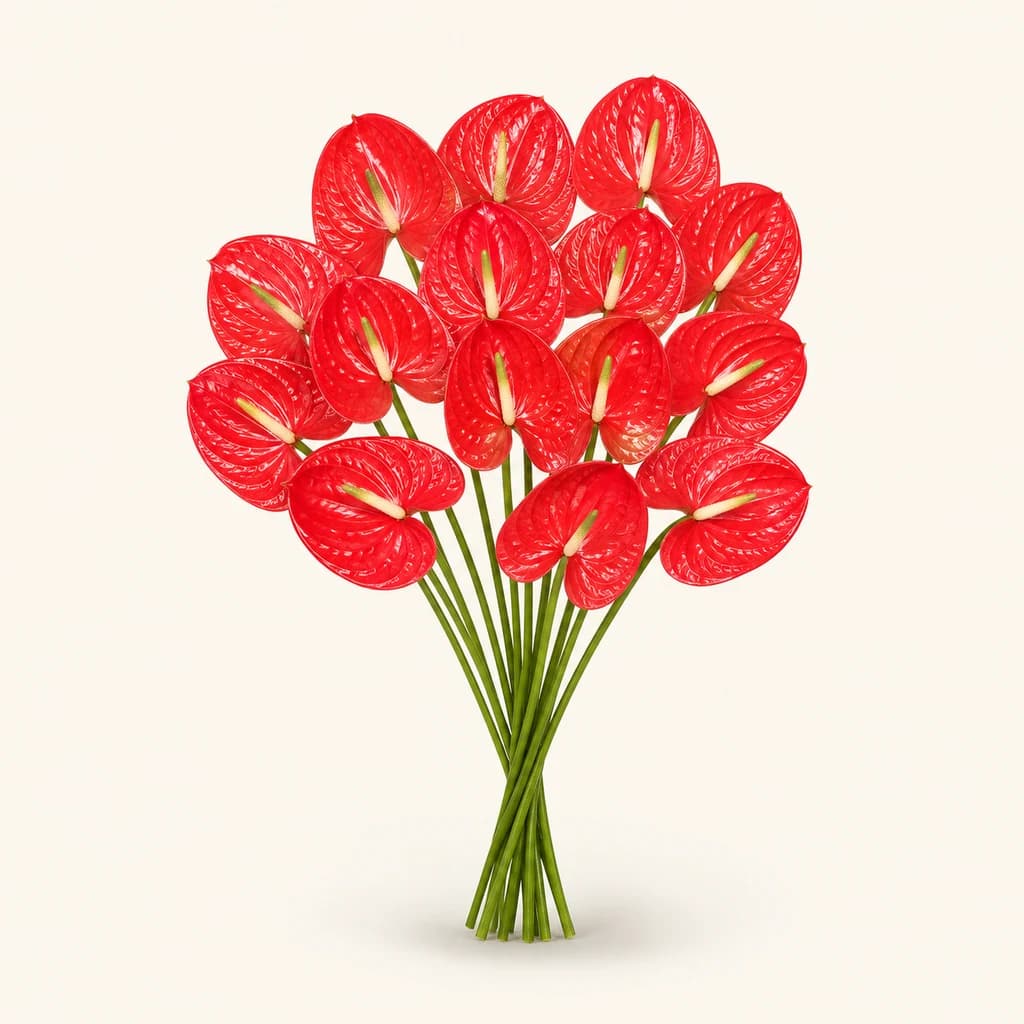 Anthurium Amor rouge à couper (Anthurium andraeanum), tige à l'unité