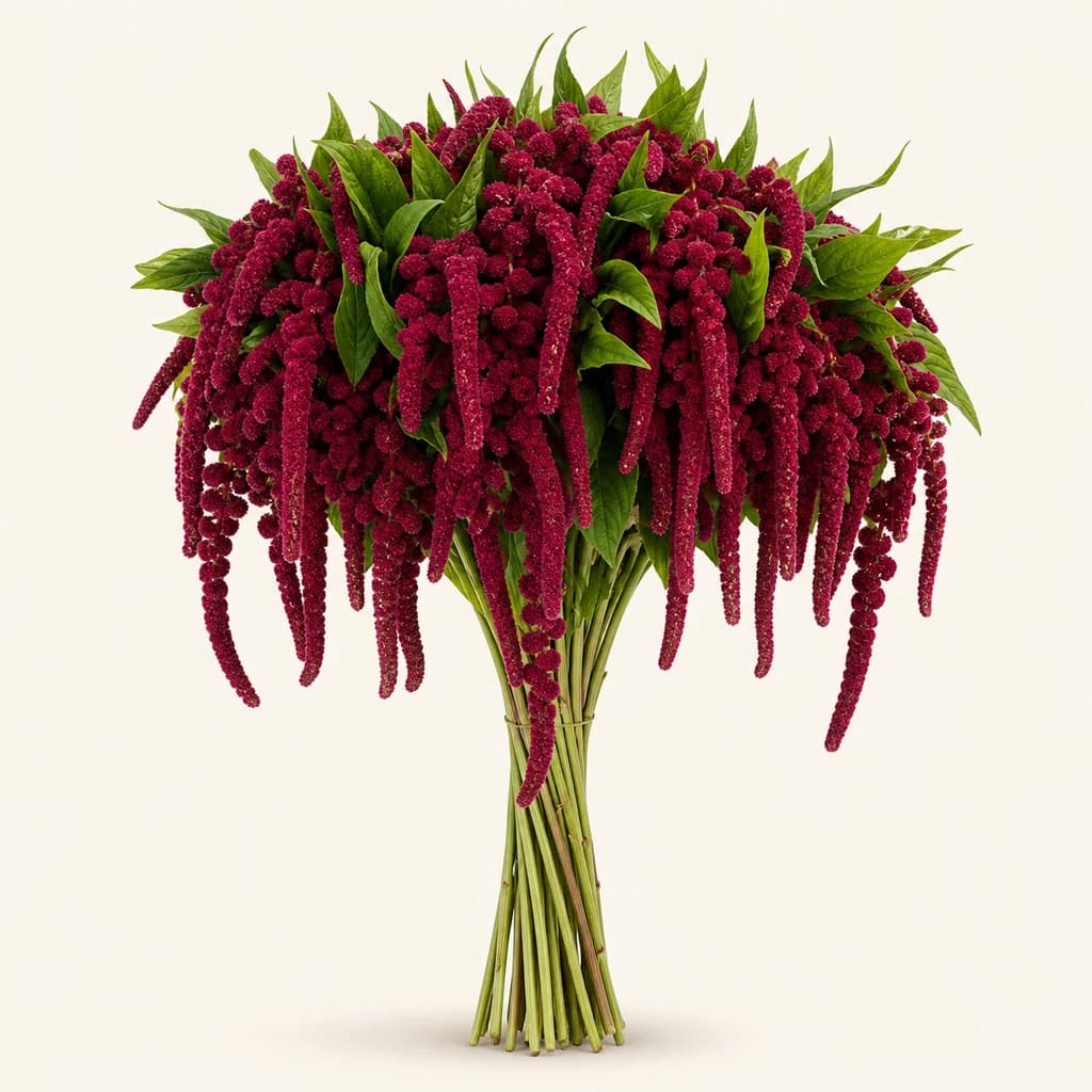 Amaranto Rosary bordô — 10 hastes de 75 ou 10 hastes de 80 ou 10 hastes de 90 cm (Amaranthus)