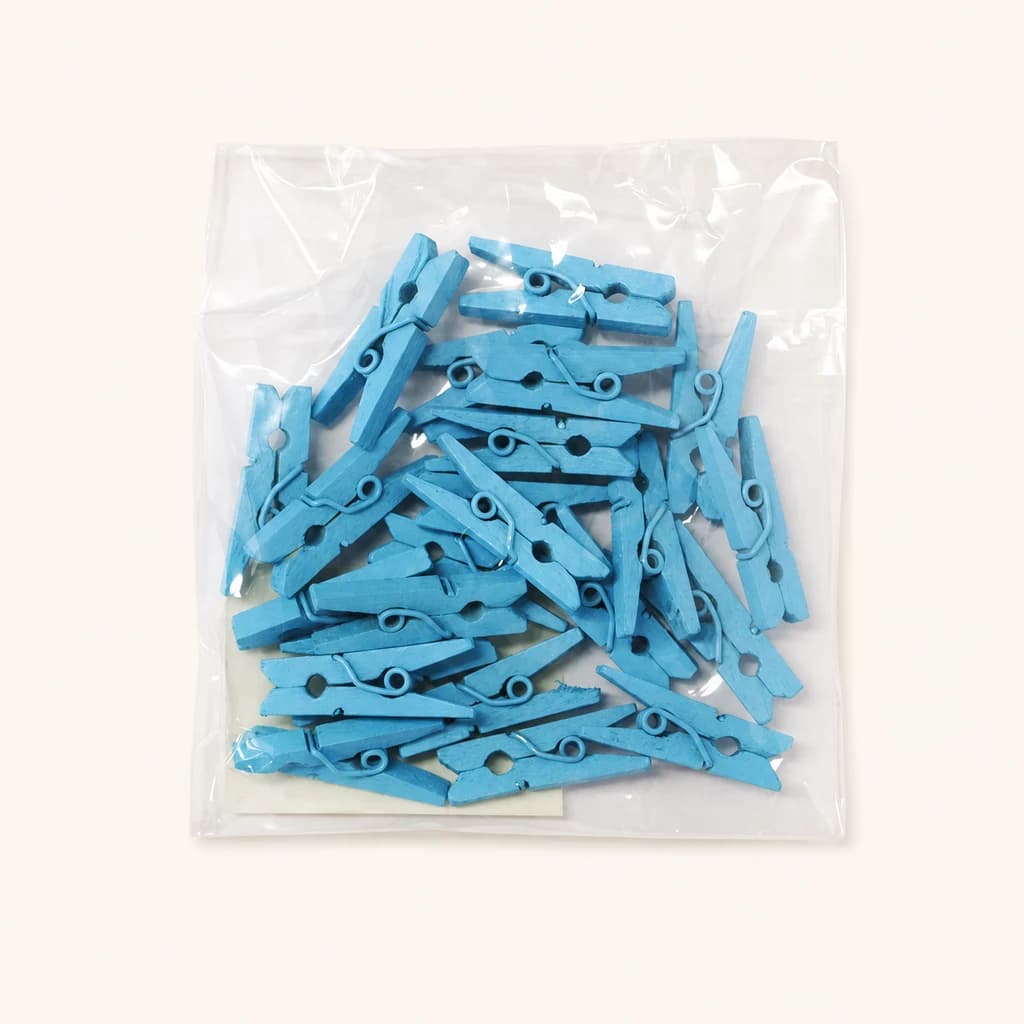 Pinza mini celeste