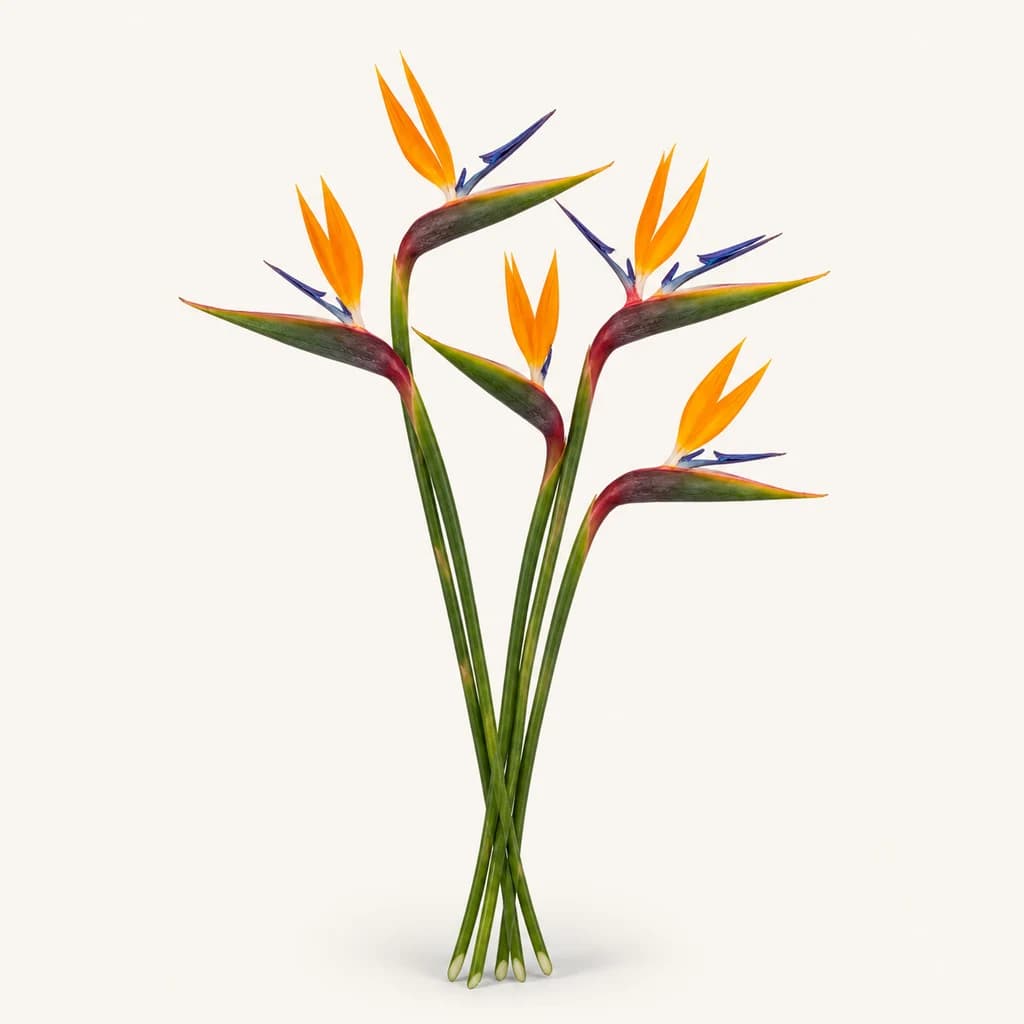 Strelitzia Americana laranja, ave-do-paraíso