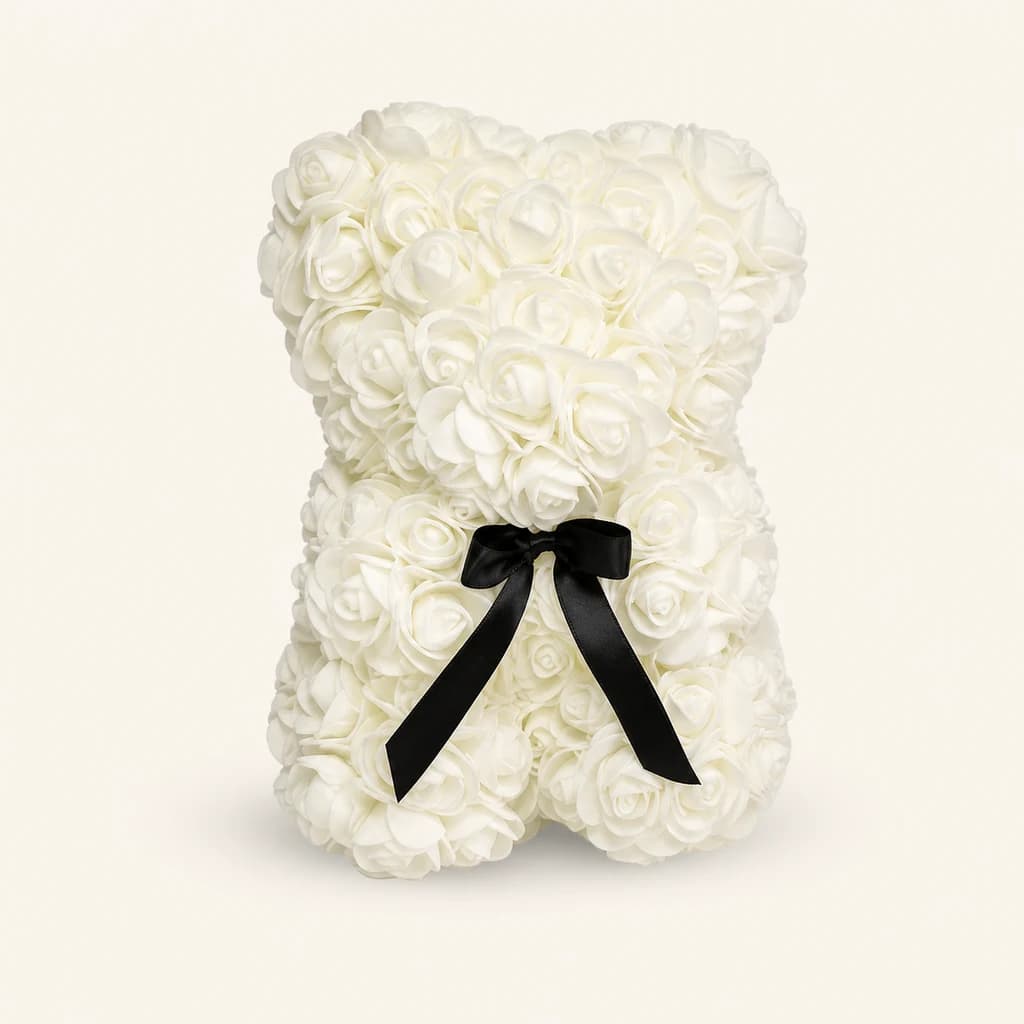 Ours en Roses Blanc