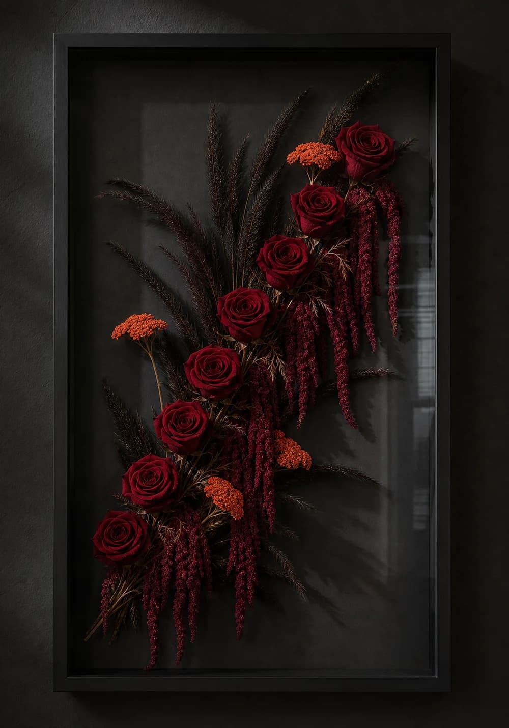 Tableau de fleurs séchées « Nuit de la Saint-Jean »