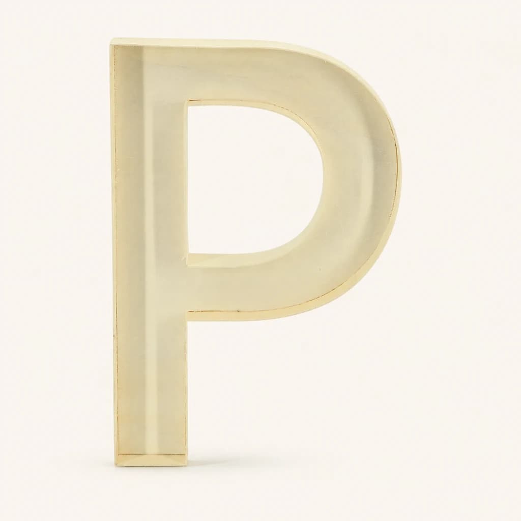 Letra decorativa relleable "P"