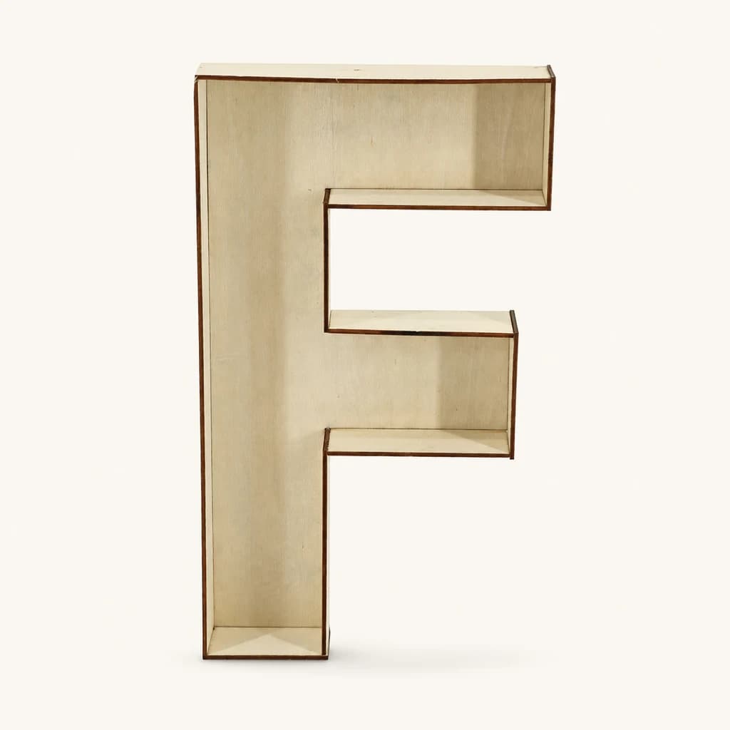 Letra decorativa para encher "F"