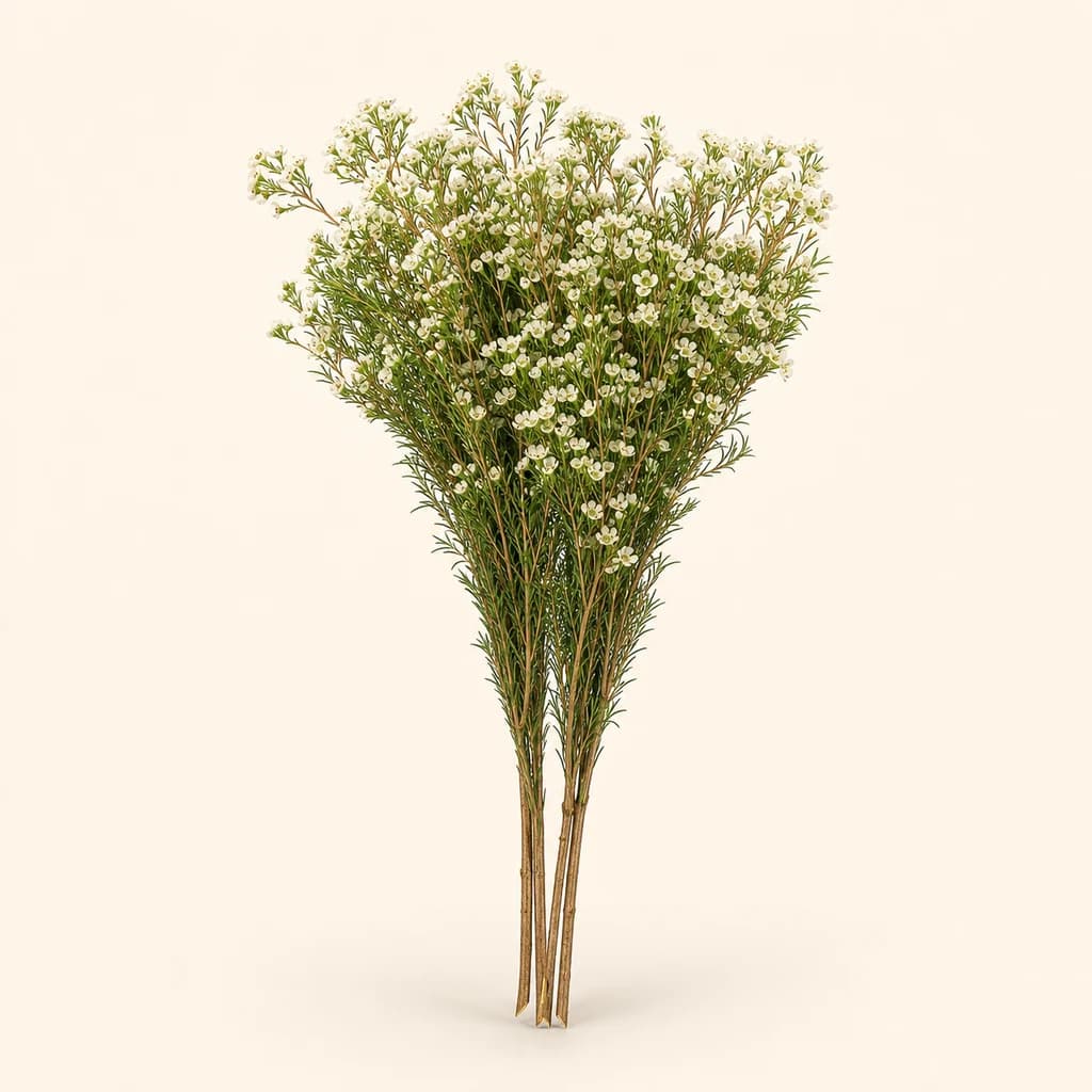 Flor de cera Luna blanca