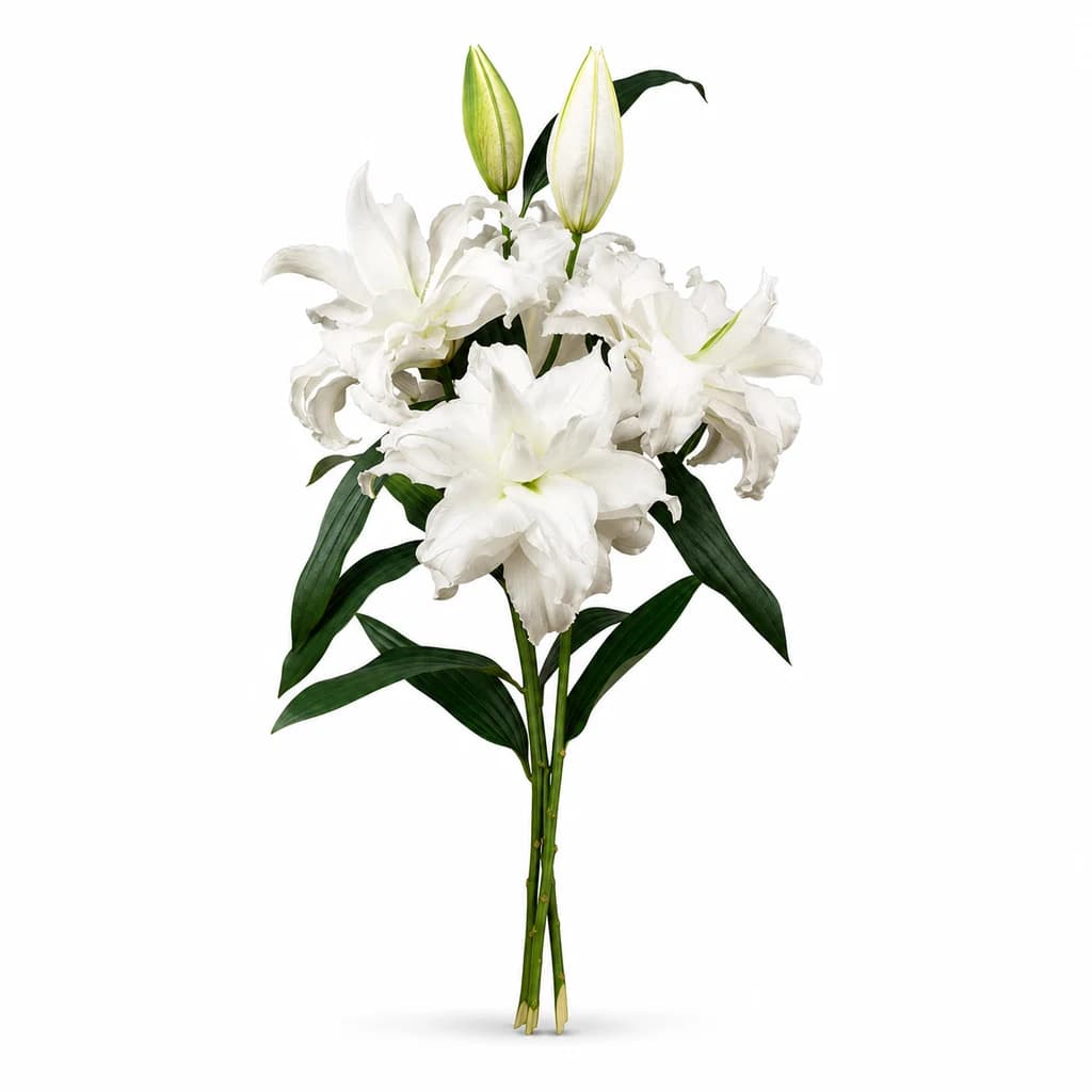 Lirio oriental Roselily Angela blanco