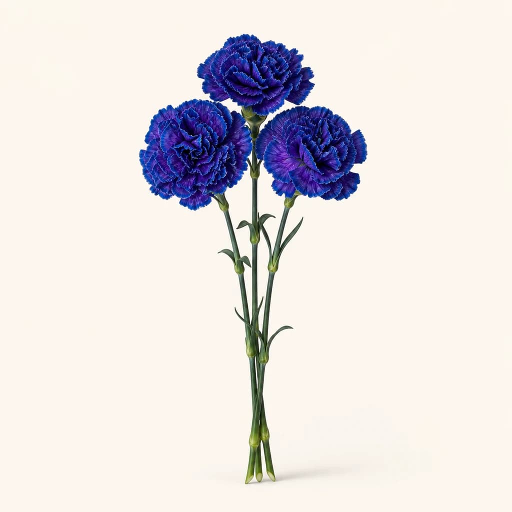 Œillet teinté bleu