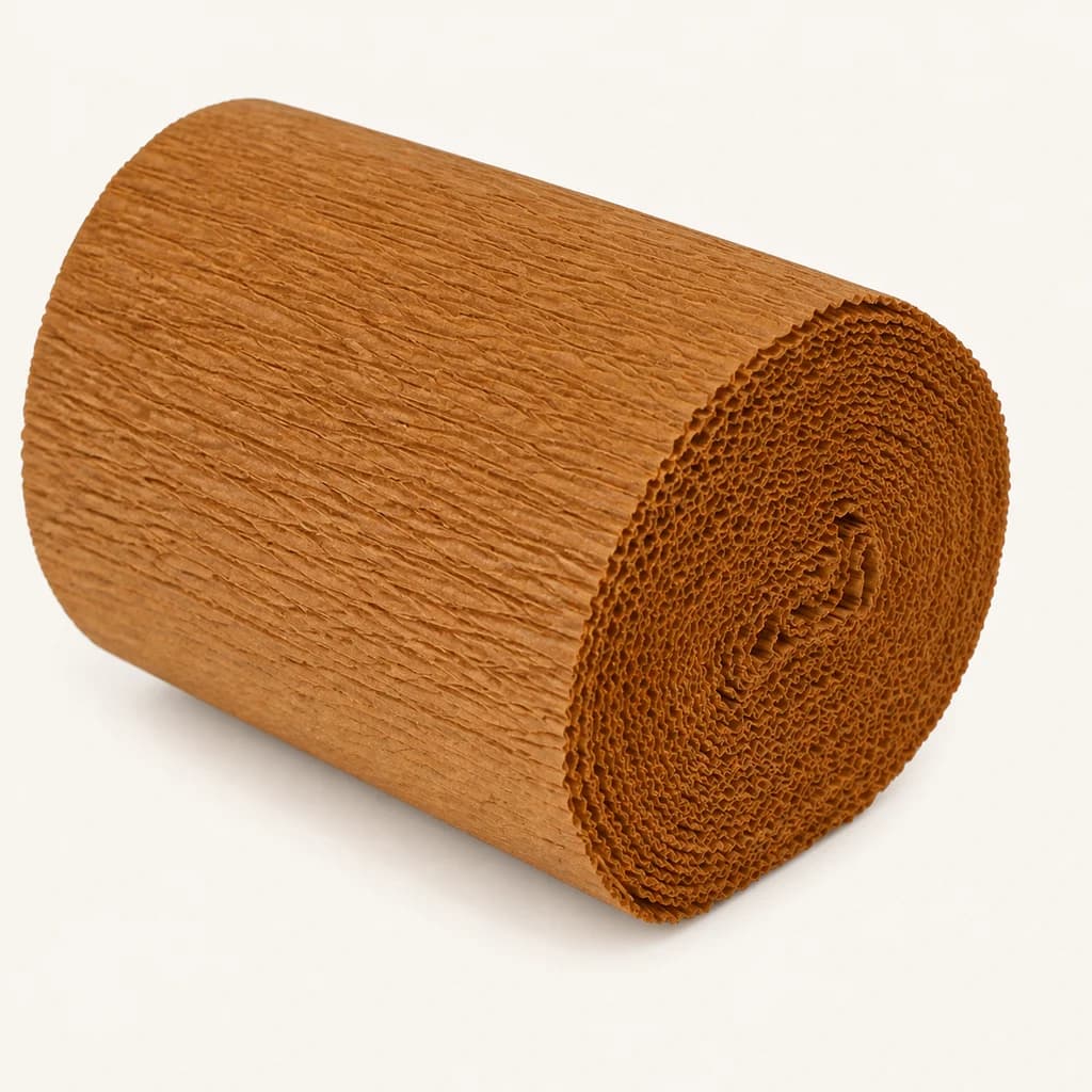 Papier de soie froissé marron