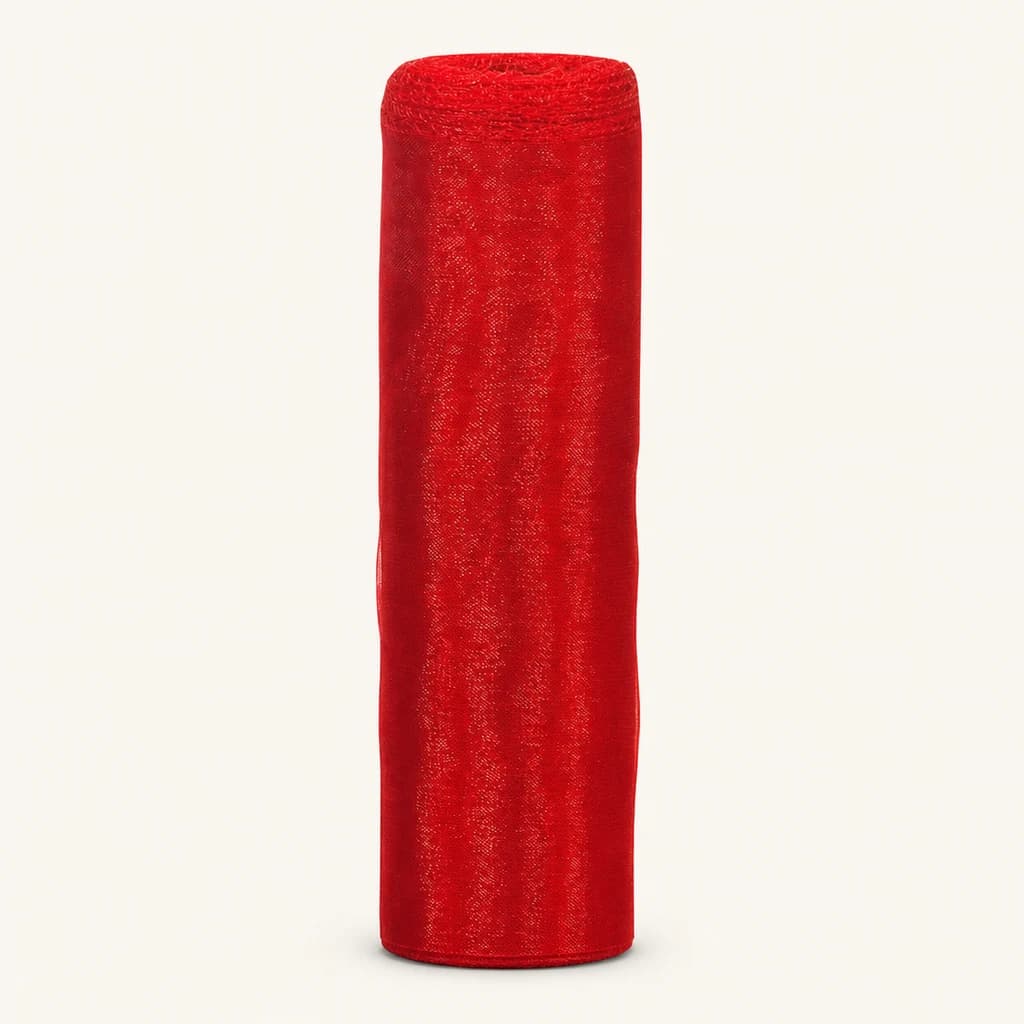 Rolo de organza vermelho