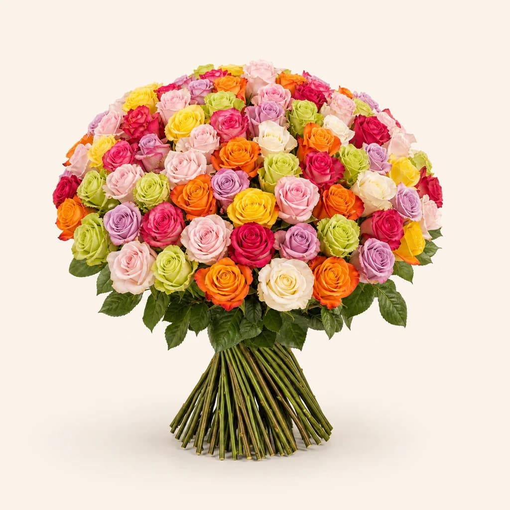 Rosas mistas multicolor