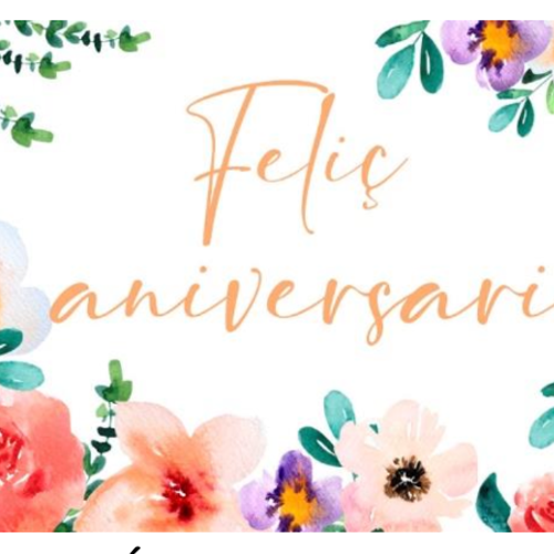 Tarjeta «Feliç Aniversari», lote de 5 unidades