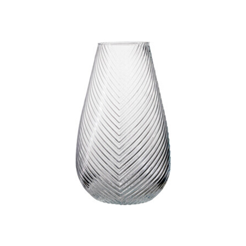 Jarrón Hoja de cor transparente, 30 cm de alto (6 uds)