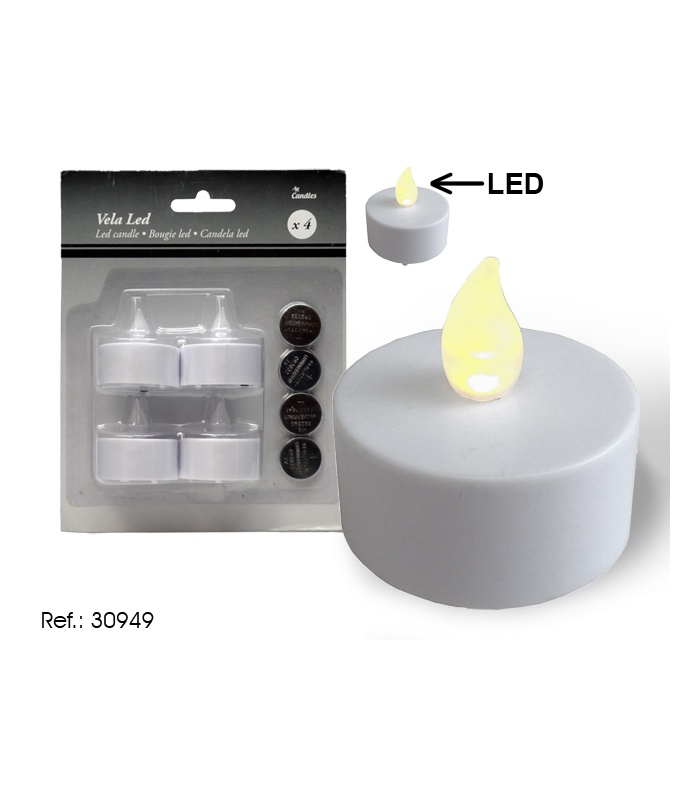 Vela LED blanca