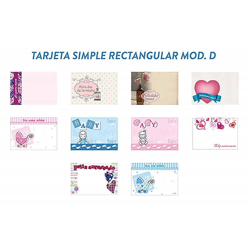 Targeta floral rectangular surtida