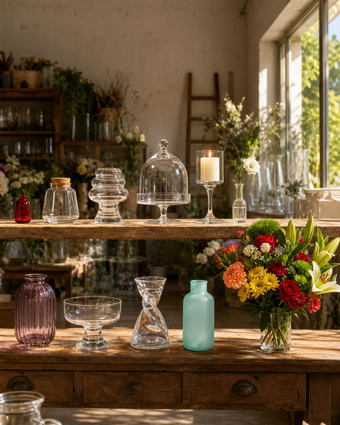 Floreiros de Cristal